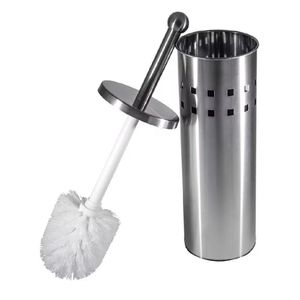 Escova Sanitaria Em Inox Vassourinha Para Banheiro Luxo Com Suporte Aco Limpador De Vaso