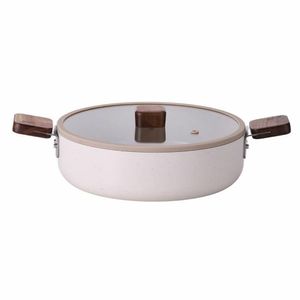 Caçarola Rasa 24cm/2,5l Alumínio Forjado Com Revestimento Cerâmico Bien Neoflam Bege