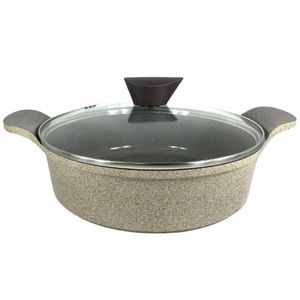 Caçarola Rasa 28cm/4,8l Com Revestimento Cerâmico Marble Neoflam Cinza