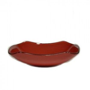 Cuba De Vidro Retangular Abaulada 45cm Vermelho Cereja