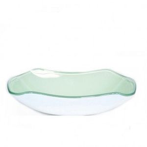 Cuba De Vidro Retangular Abaulada 45cm Branco