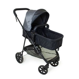 Carrinho De Bebê Galzerano Napoli Preto Com Cinza
