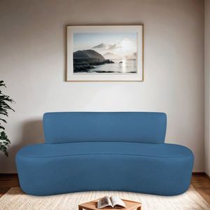 Sofá Orgânico 160cm 2 Lugares Antonela Azul Royal