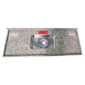 Pia De Cozinha Granito 120 Cm Corumba Standard Cuba Simples Cinza Corumba