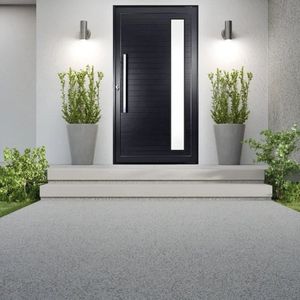 Porta De Aluminio Lambril 210x90cm Com Puxador Topsul Preto