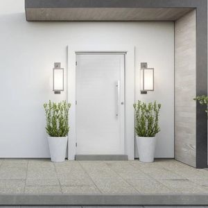 Porta De Aluminio Lambril 210x100cm Com Puxador Branco