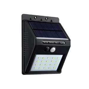 Luminária Solar Parede Sensor Presença Leds Potente