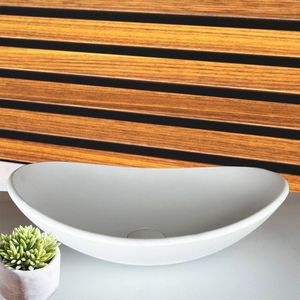 Cuba De Vidro Oval 38cm 38x26cm Branco Fosco