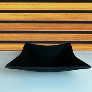 Cuba De Vidro Quadrada 35cm Resistência E Modernidade Preto Fosco