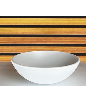 Cuba De Vidro Redonda 30cm Branco Fosco