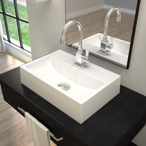 Kit 2 Cubas Q45 Torneira Luxo 1195 Metal Válvula Click 1 Polegada G Sifão PVC Flexível Compace Branco