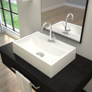 Kit 2 Cubas Q45 E Válvula Click 1g Pol. Com Sifão E Flexível Compace Branco