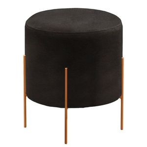 Conjunto 2 Puffs Odim Courino Castellar Móbile Luxo Preto