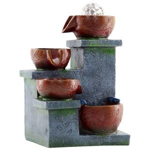 Fonte De água Decorativa Resina Cascata 3 Quedas 5266 Bivolt