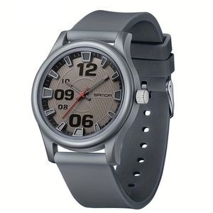 Relógio Feminino De Quartzo - à Prova D'água, Leve Com Pulseira De Silicone Cinza