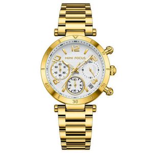 Relógio De Quartzo Feminino Minimalista Com Strass Movimento De Quartzo Dourado