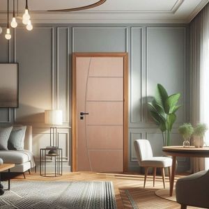 Porta De Madeira Bondoor 210x72cm Friso 09 Jb Portas Ipê