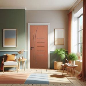 Porta De Madeira Bondoor 210x60cm Friso 12 Jb Portas Ipê