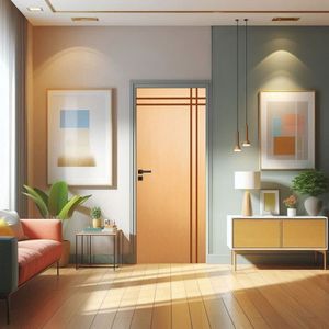 Porta De Madeira Bondoor 210x92cm Friso 03 Jb Portas Angelim