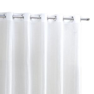 Cortina 3 Metros Voal Linho Com Forro Varão 3x2,7m Branco