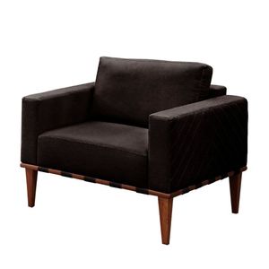 Conjunto 2 Poltronas Bella Courino Castellar Móbile Preto