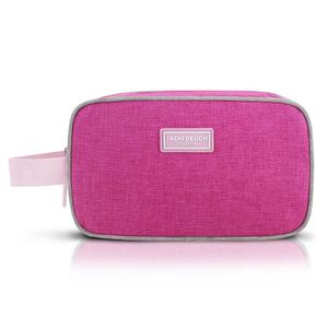 Necessaire C/ Alça Lateral Vibe Pink - Cinza