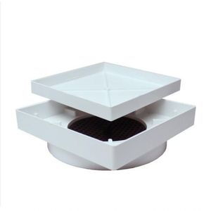 Kit 4 Ralos Inteligente Oculto Seca Piso 10x10 Cm Para Porcelanato Cerâmica Concreto Madeira Cor Branco