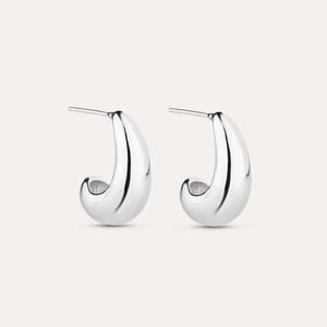 Brinco Gota Bold Ródio Branco
