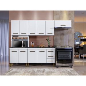 Cozinha Kaike Atenas 10 Portas De Madeira Branco