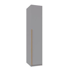 Guarda Roupa Modular 40cm 1 Porta Com Prateleiras Jade Cabecasa Cinza Urbano