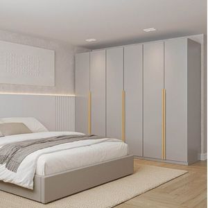 Guarda Roupa Modulado 3 Peças 6 Portas Jade Cabecasa Cinza Urbano