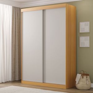 Guarda Roupa 2 Portas Samambaia Cabecasa Carvalho Off White