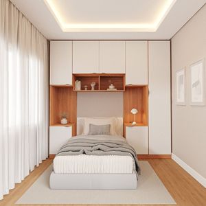 Guarda Roupa Modulado 7 Portas 5 Peças Hera Cabecasa Louro Branco Geada Preto