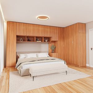 Guarda Roupa Modulado De Canto 11 Portas 8 Peças Hera Cabecasa Louro Cinza