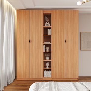 Guarda Roupa Modulado 4 Portas 3 Peças Hera Cabecasa Louro Preto