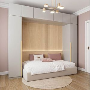 Guarda Roupa Modulado 6 Peças 9 Portas Jade Cabecasa Cinza Urbano