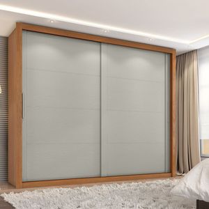 Guarda Roupa Casal 2 Portas 6 Gavetas Imperador Plus Cinamomo Areia