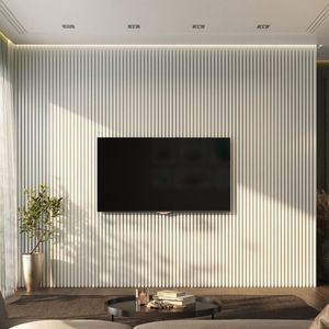 Painel Ripado De Pvc 4 Barras De 2,70m X 0,15cm Venda Em (1,62m²) Branco Gelo