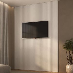 Painel Ripado De Poliestireno 12 Barras De 2,85m X12,2cm Venda Em (3,92m²) Ruffino Branco