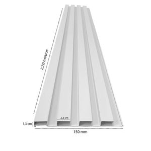 Painel Ripado De Pvc 270cm X 0,15cm Branco Gelo