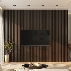 Painel Ripado De Pvc 4 Barra De 2,70m X 0,15cm Venda Em (1,62m²) Mogno