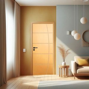 Porta De Madeira Maciça 210cmx110cm Friso 23 Tauari