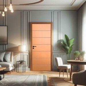 Porta De Madeira Maciça 210cmx112cm Friso 07 Tauari