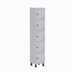 Roupeiro Para Escritório Aço Light 1v 05 Portas Gr301-5 Cinza