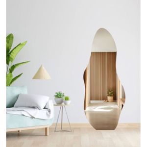 Espelho Orgânico Luxo Grande 150 X 60 Corpo Inteiro Moderno Lapidado Com Suporte