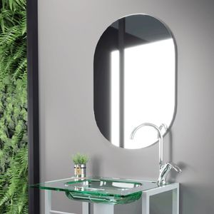 Espelho Decorativo Banheiro Oval 34,5 X 51,5 Cm Cromado