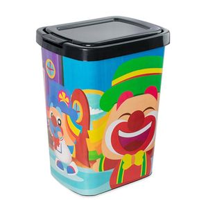Lixeira Infantil Patati Patata Com Tampa Clik Cesto De Lixo 9 Litros Quarto Criança Casa Pia Banheiro Escritorio Luxo