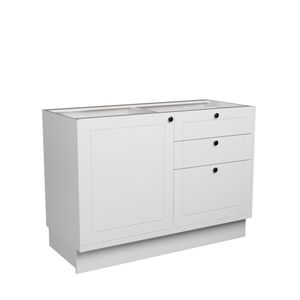 Balcão De Cozinha 120cm 1 Porta 3 Gavetas Sevilha Branco