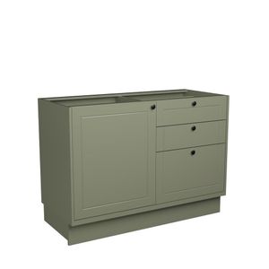 Balcão De Cozinha 120cm 1 Porta 3 Gavetas Sevilha Verde Hill