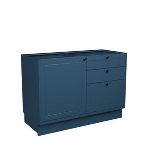Balcão De Cozinha 120cm 1 Porta 3 Gavetas Sevilha Azul órion